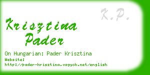 krisztina pader business card